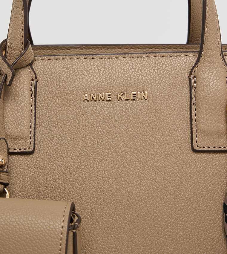 Textured Scarf Detail Tote Bag