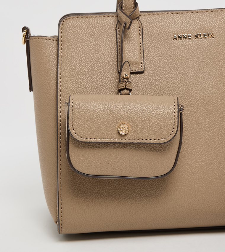 Textured Scarf Detail Tote Bag