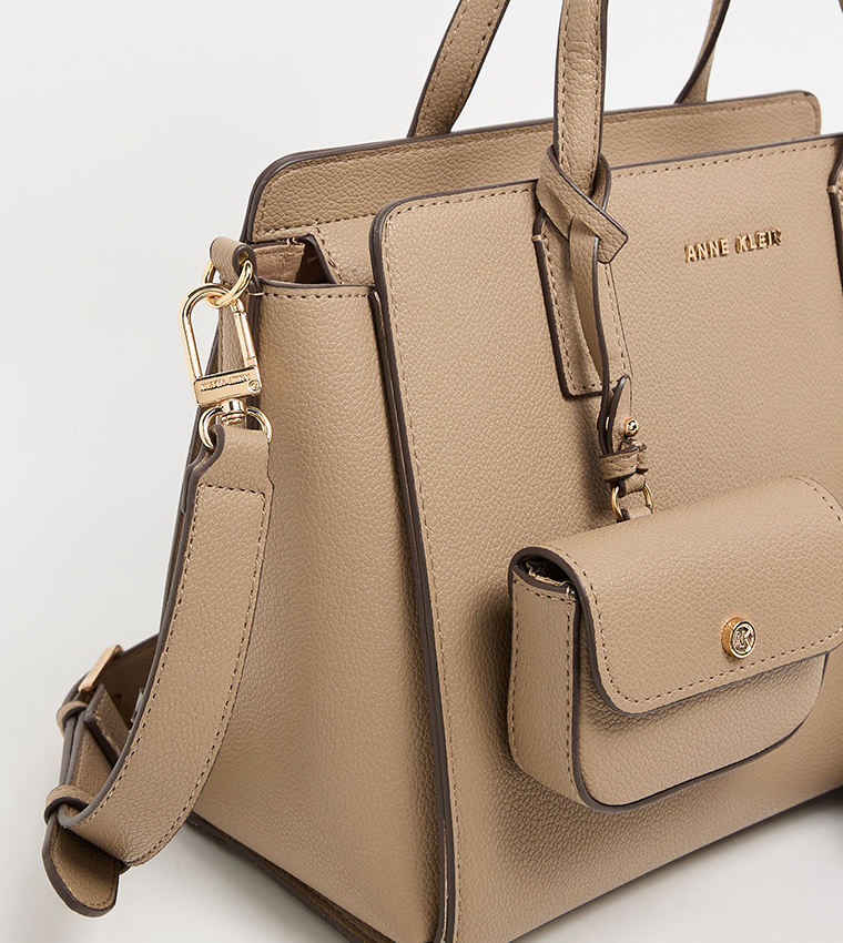 Textured Scarf Detail Tote Bag