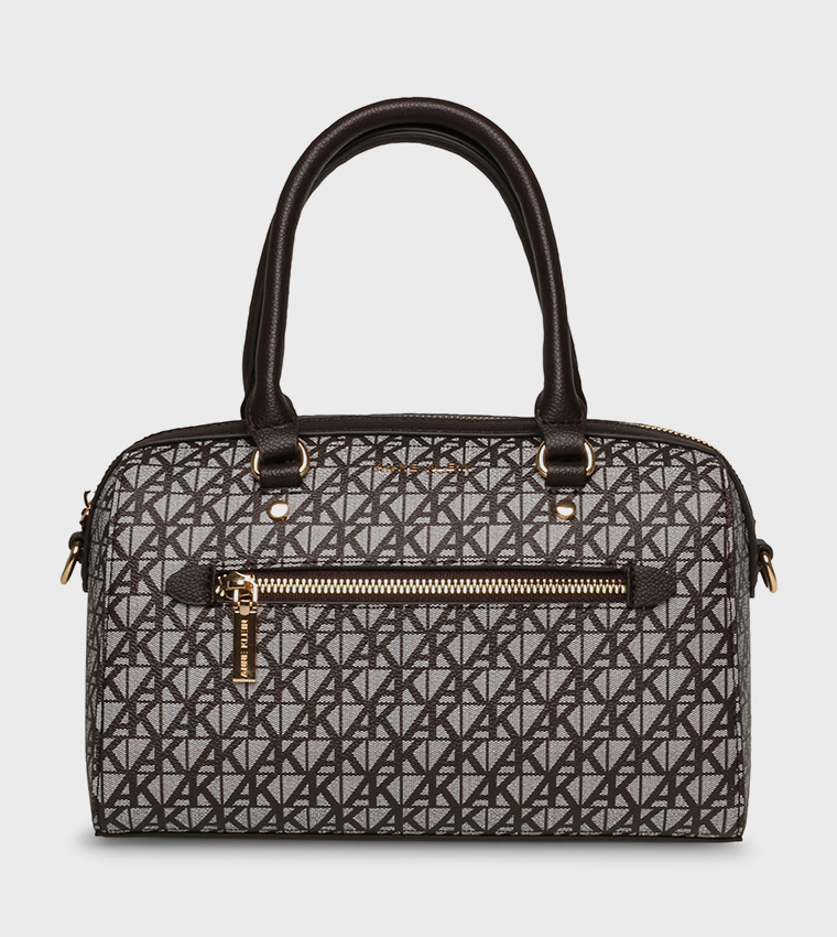 Monogram Patterned Satchel Bag