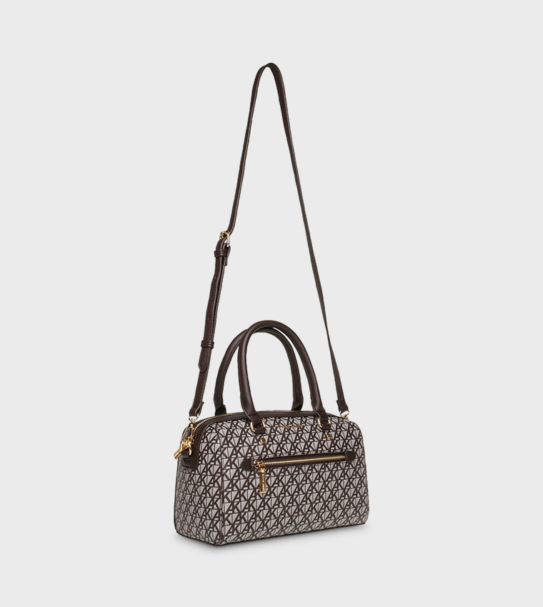 Monogram Patterned Satchel Bag