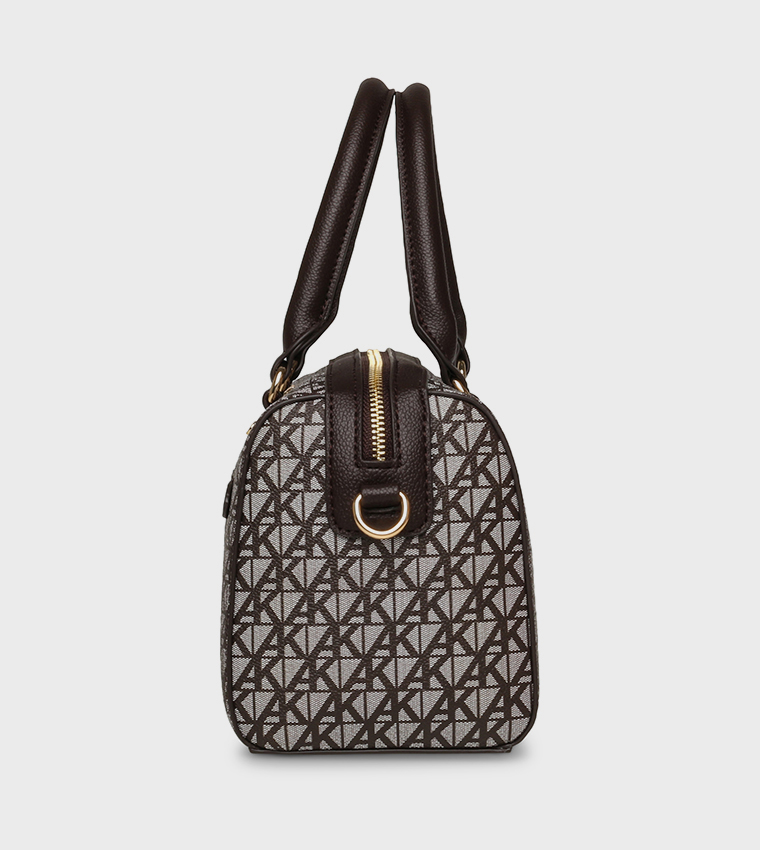 Monogram Patterned Satchel Bag