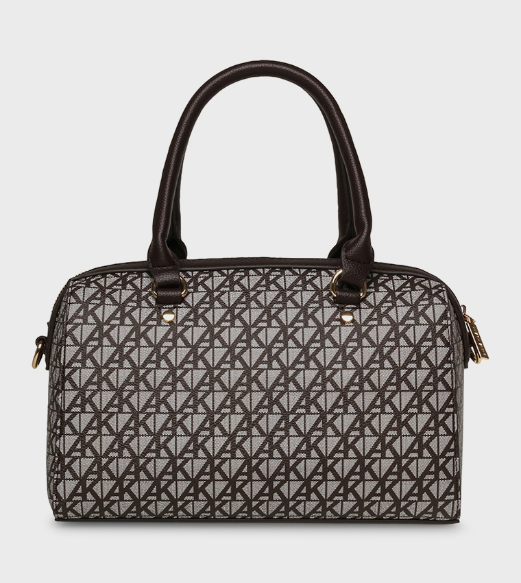 Monogram Patterned Satchel Bag