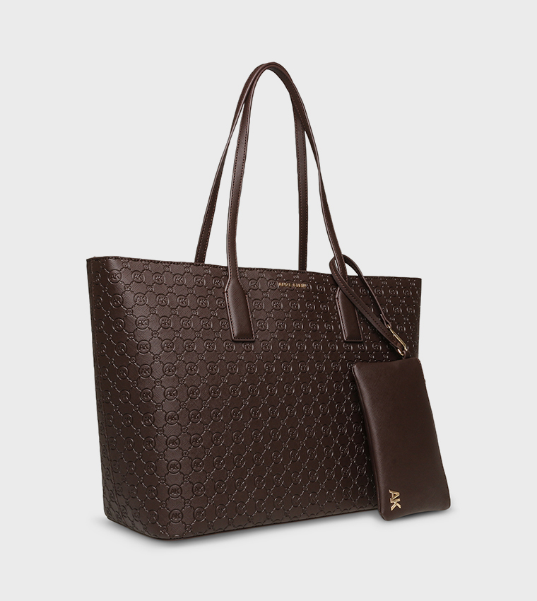 Monogram Patterned Tote Bag