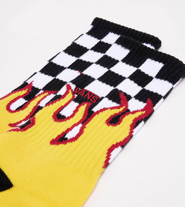 Flame socks with vans best sale