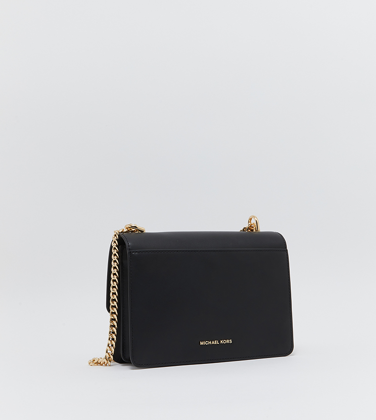 Chain Handle Clutch Closure Crossbody Bag