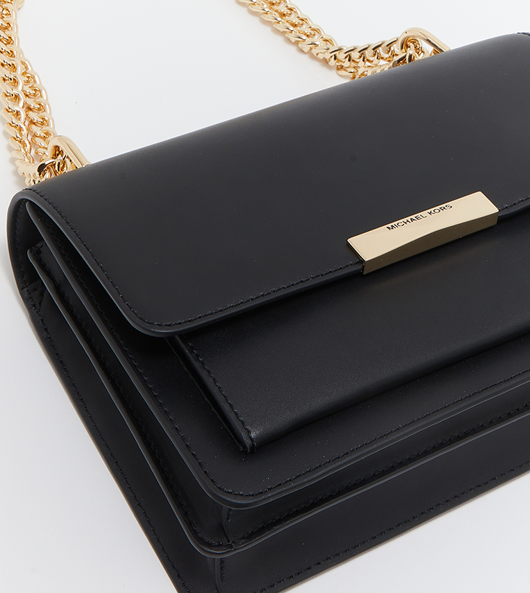 Chain Handle Clutch Closure Crossbody Bag