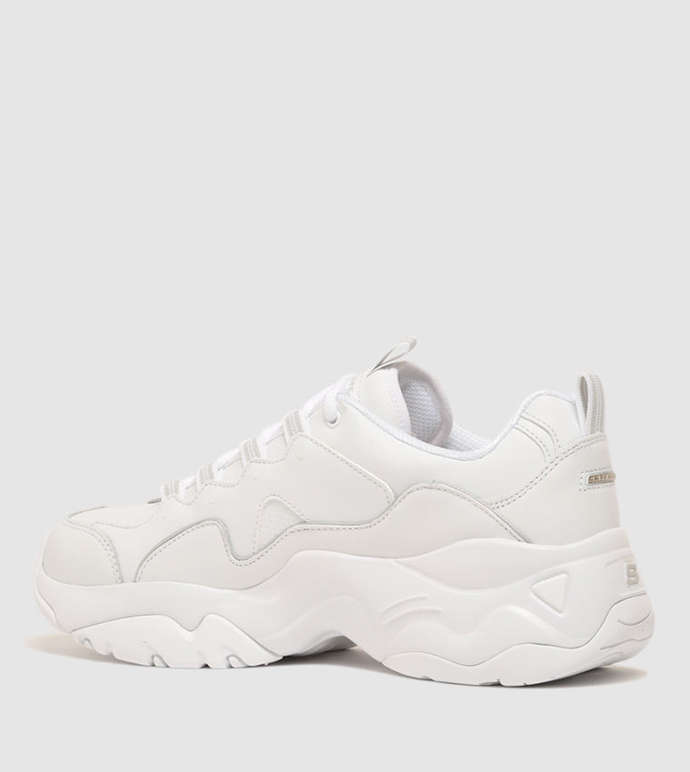 Buy Skechers D Lites Lace Up Shoes White In White 6thStreet Oman