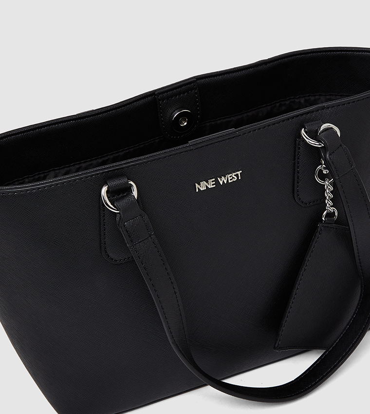 Buy Nine West Marcelie Small Trap Tote Black In Black 6thStreet