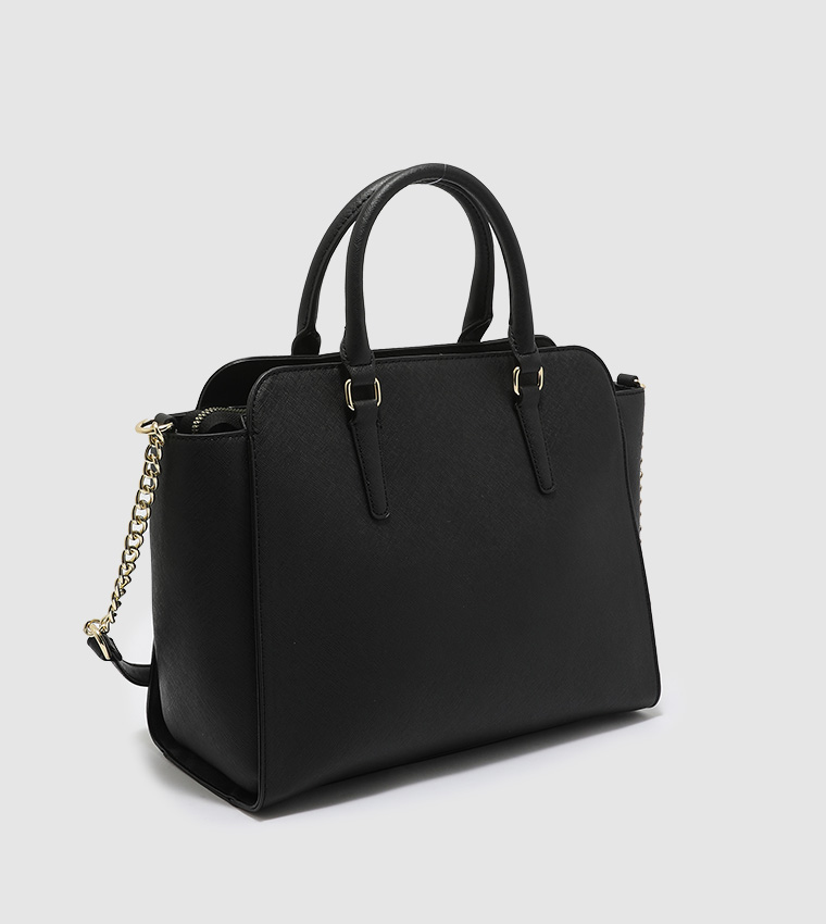 Black satchel clearance shoulder bag