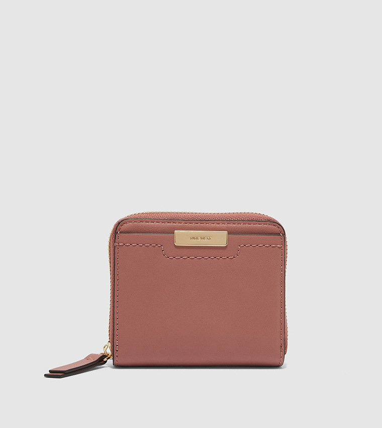 Buy Nine West Lawson Key Ring Zippered Mushroom Logo Wallet In Off