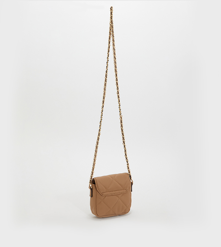 Crescent Mini Chain Accent Crossbody Bag