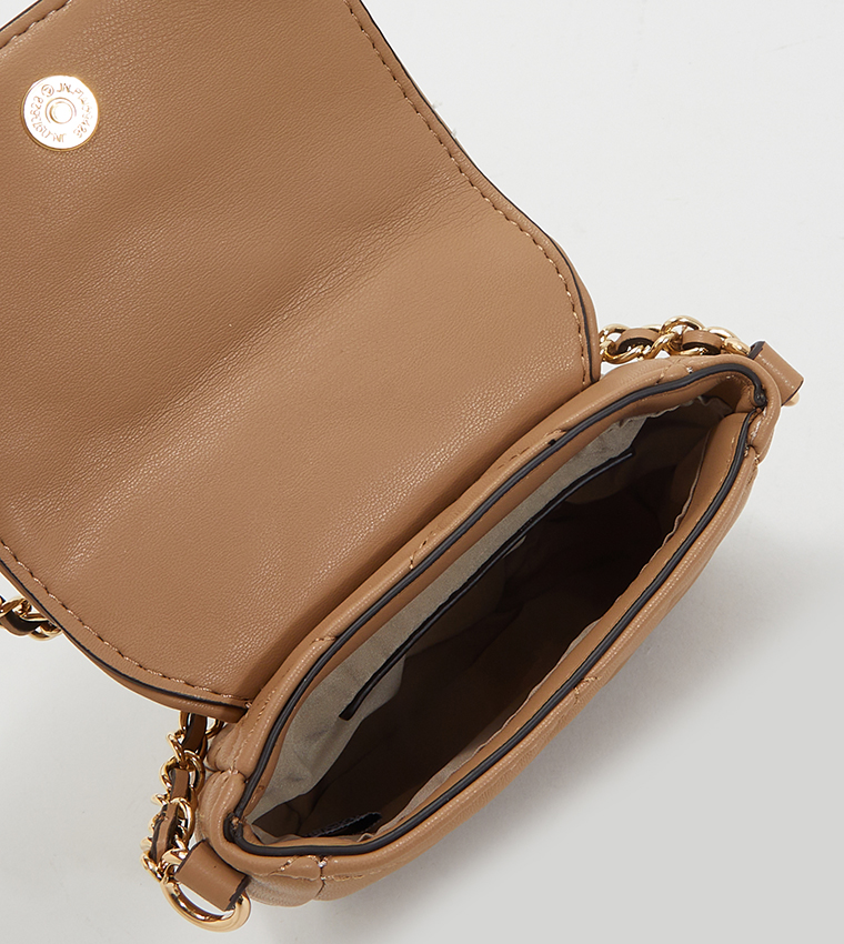 Crescent Mini Chain Accent Crossbody Bag