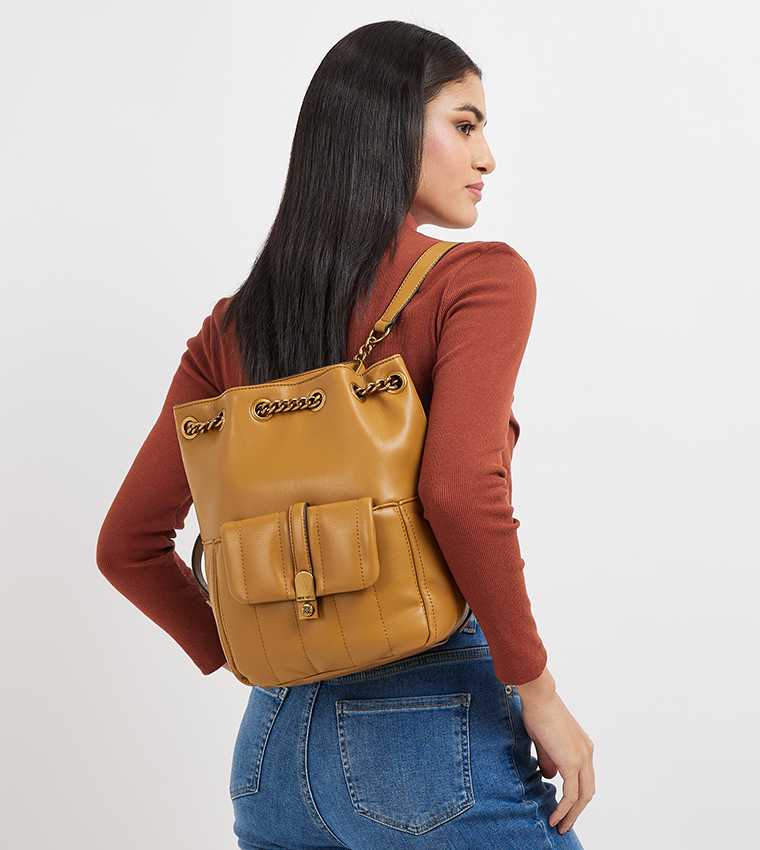 Buy Nine West EVADNE Textured Chain Detail Backpack In  display picture 1