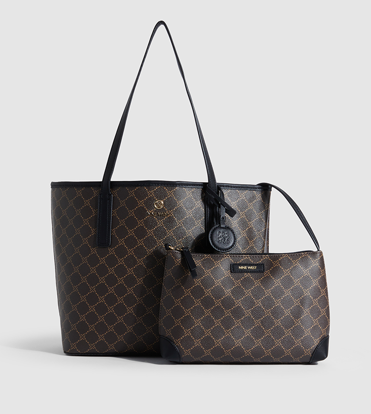 DELAINE Patterned Tote Bag with Pouch