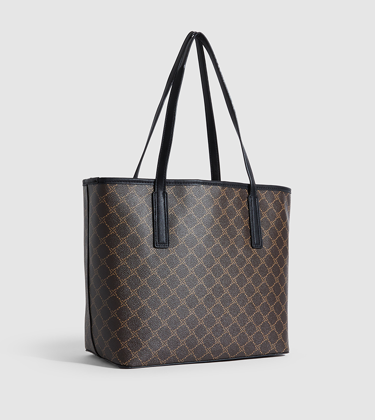 DELAINE Patterned Tote Bag with Pouch