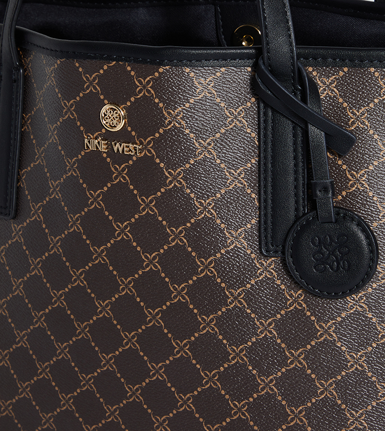 DELAINE Patterned Tote Bag with Pouch