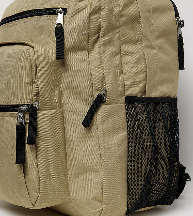 Label Detail Front Pocket Backpack