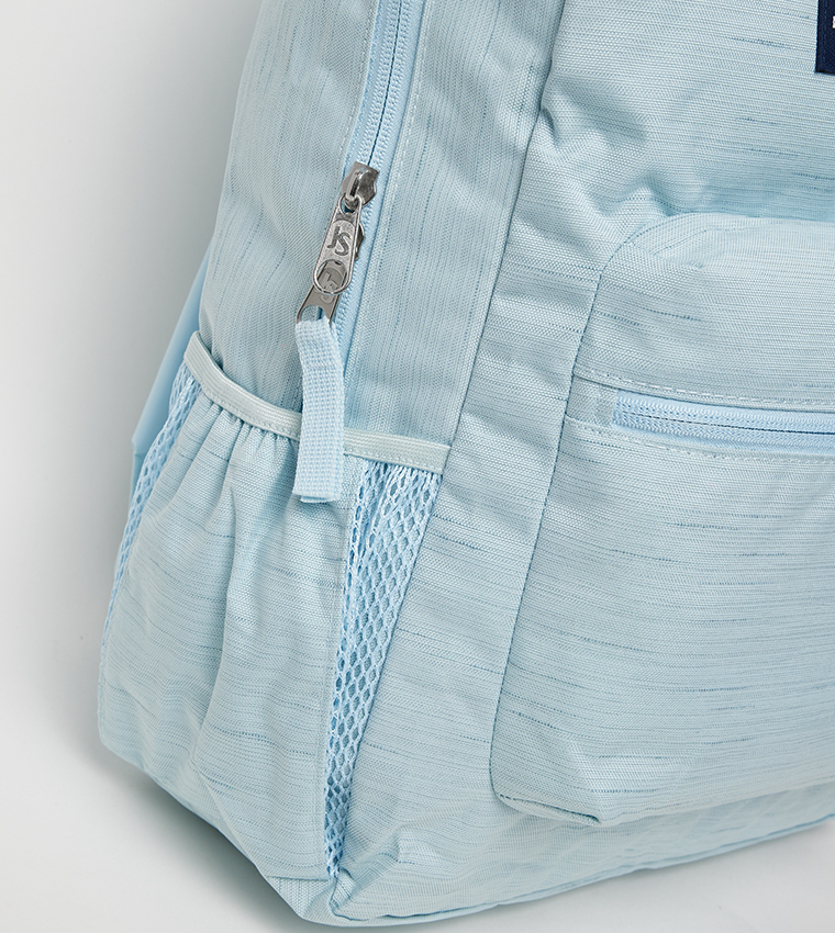 Label Detail Front Pocket Backpack