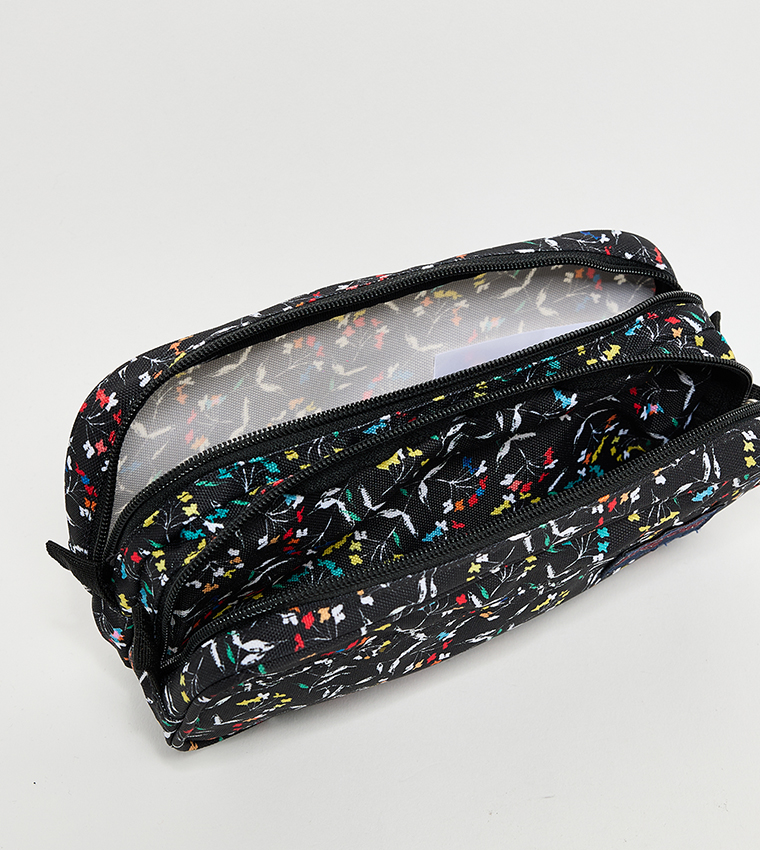 Printed Zip Closure Pencil Pouch