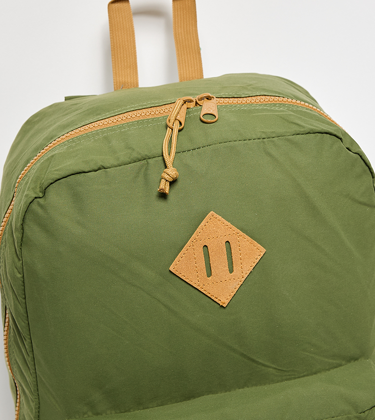 Label Detail Front Pocket Backpack