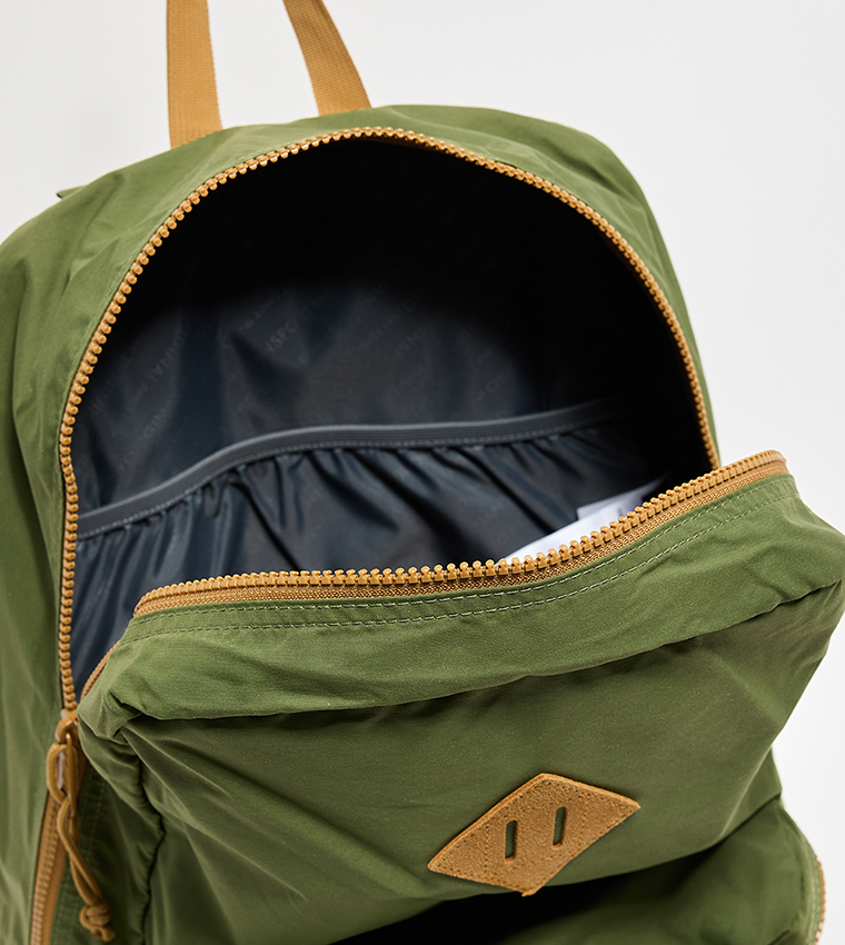 Label Detail Front Pocket Backpack