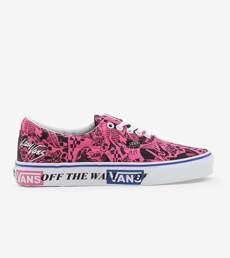 Pink and white low cheap top vans