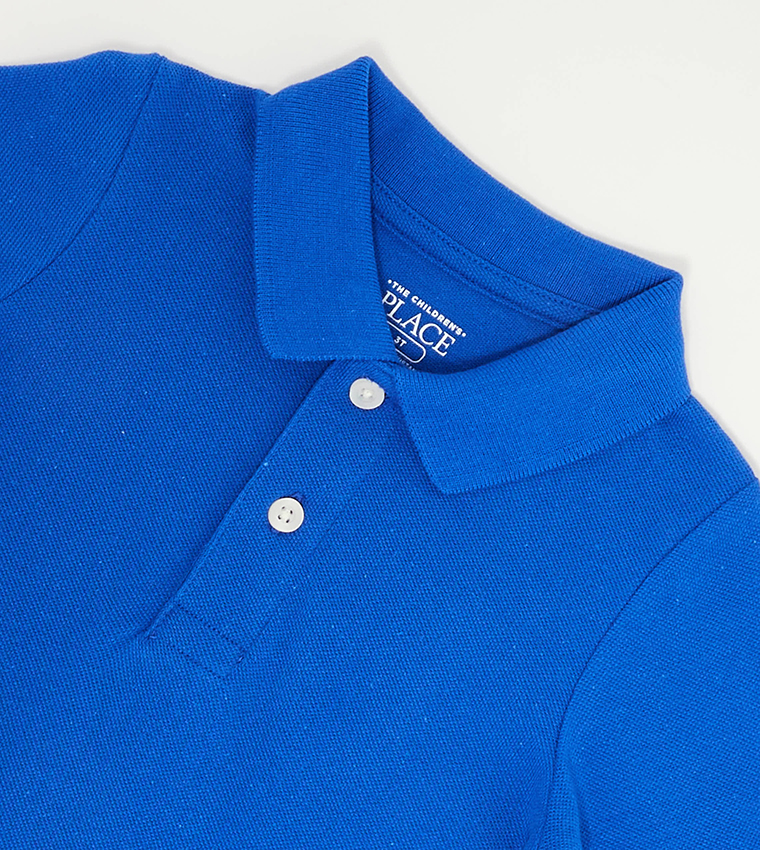 Solid Uniform Pique Polo T-Shirt