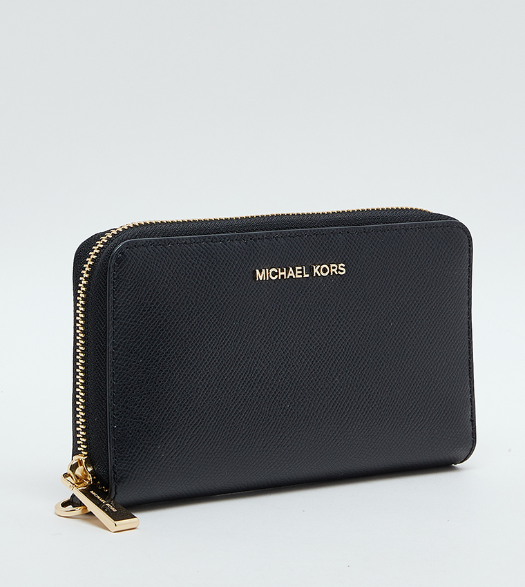 Logo Detail Zip-Closure Long Wallet