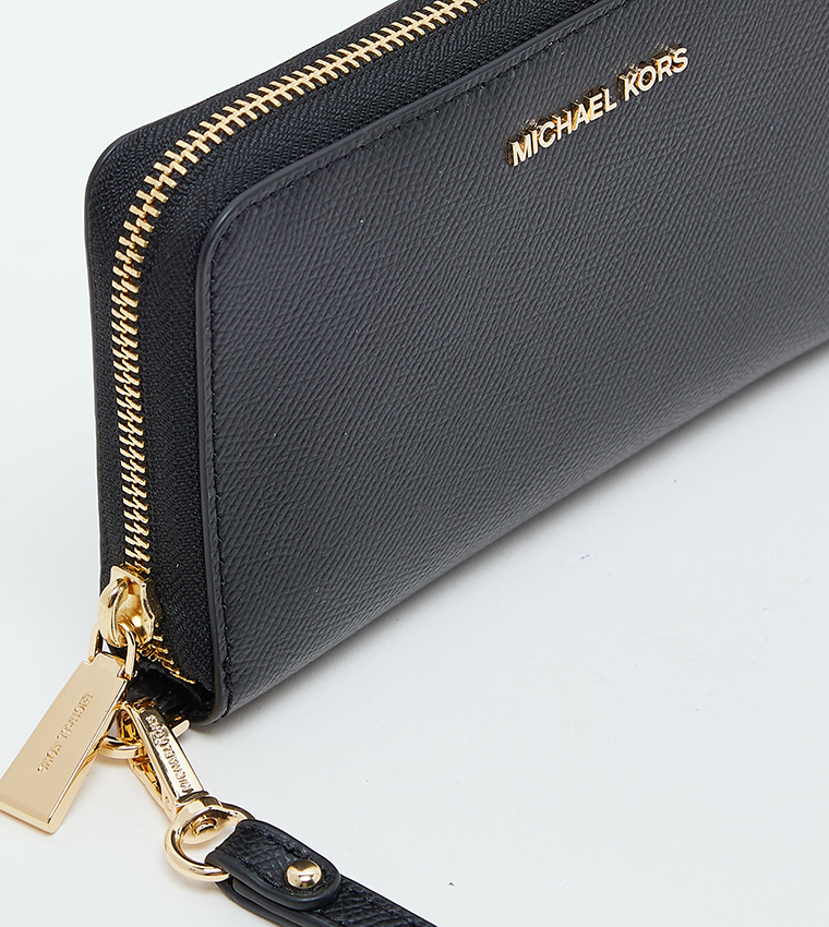 Logo Detail Zip-Closure Long Wallet