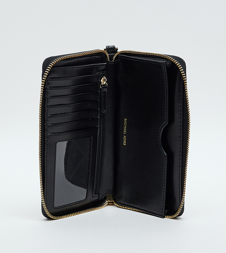 Logo Detail Zip-Closure Long Wallet