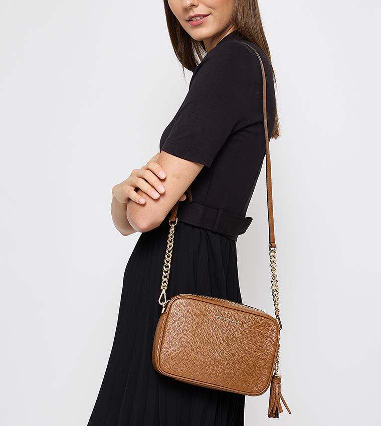 Logo Metal Tassel Detail Camera Bag