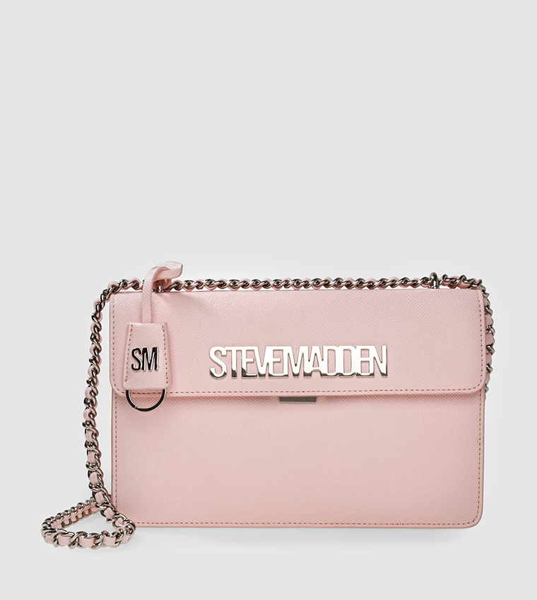 Buy Steve Madden BWAGER Logo Detailed Crossbody Bag In Pink