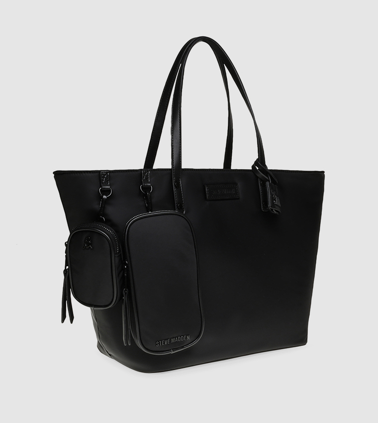 Steve madden black tote on sale