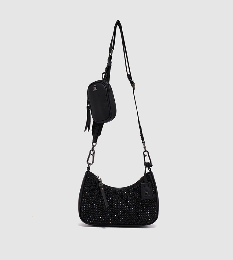 Buy Steve Madden BVITAL A Embroidered Crossbody Bag With Coin Purse In