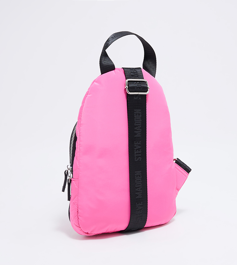 Buy Steve Madden BHOOK Quilted Zippered Backpack In BRIGHT PINK ...