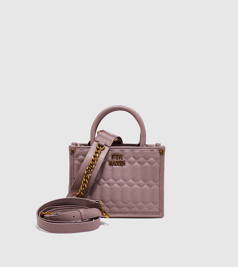 Buy Steve Madden BNIKO Quilted Satchel Bag With Crossbody Strap In 