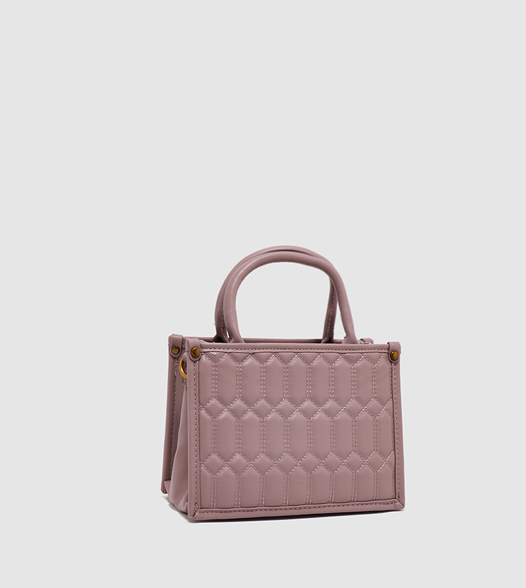 Buy Steve Madden BNIKO Quilted Satchel Bag With Crossbody Strap In 