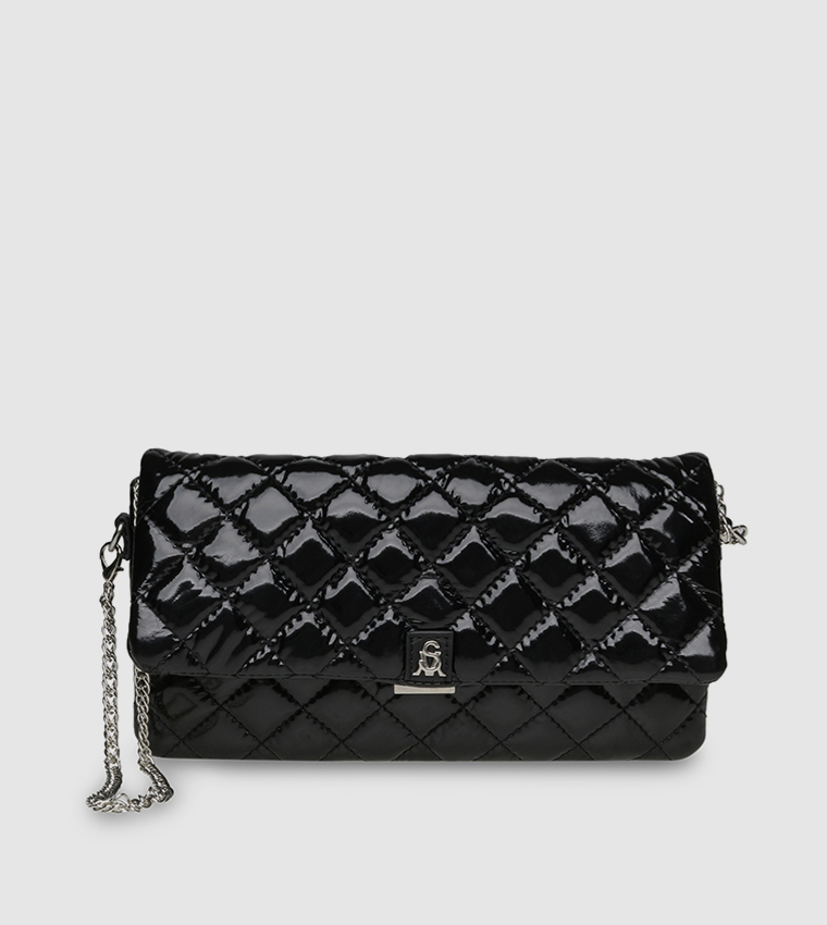 Black quilted sling clearance bag