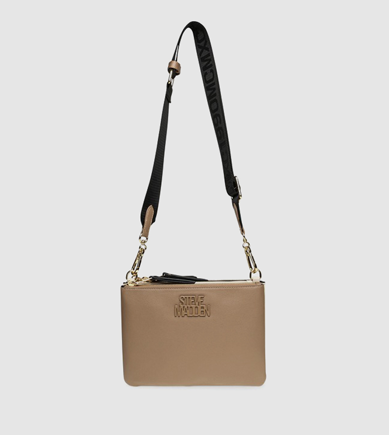 Buy Steve Madden BMIDST Logo Detail Crossbody Bag In Beige
