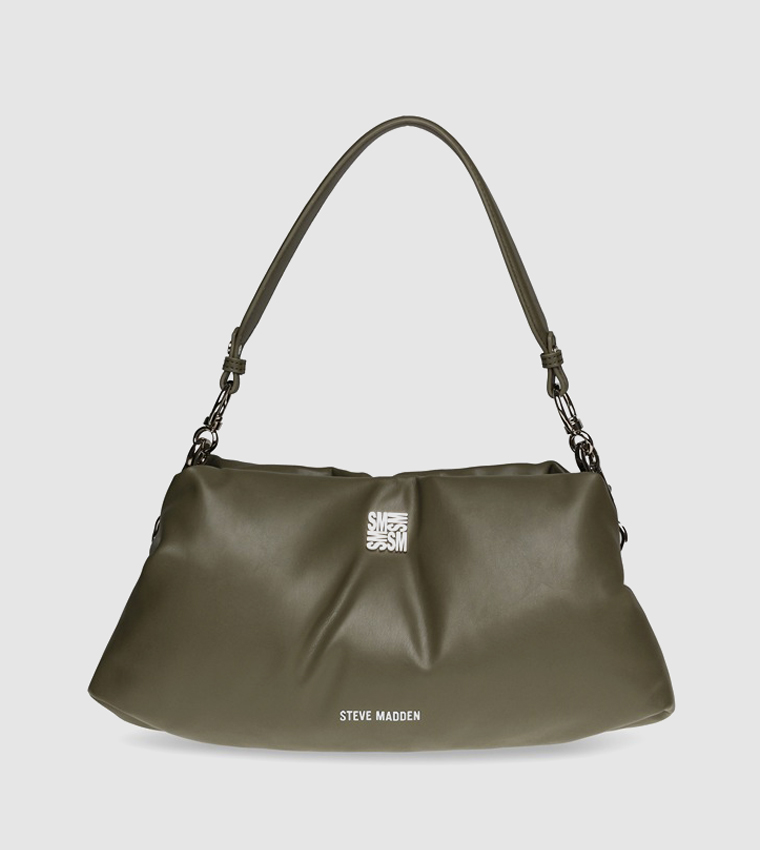 Buy Steve Madden BVERGE Logo Detail Shoulder Bag In Olive