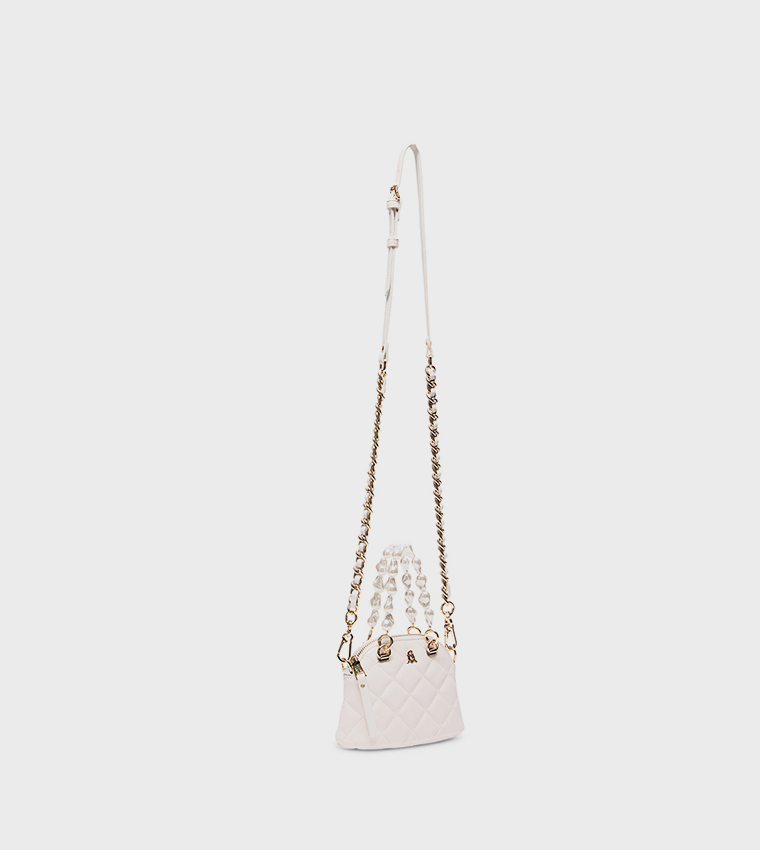 BCONNIE Quilted Double Handle Crossbody Bag