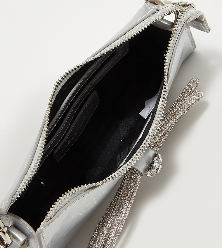 ★TOUT Y EST★ BOW BARREL BAG SILVER FNSTB02SIF Buy Steve Madden BRITZY P Embellished Bow Detail Mini Bag In