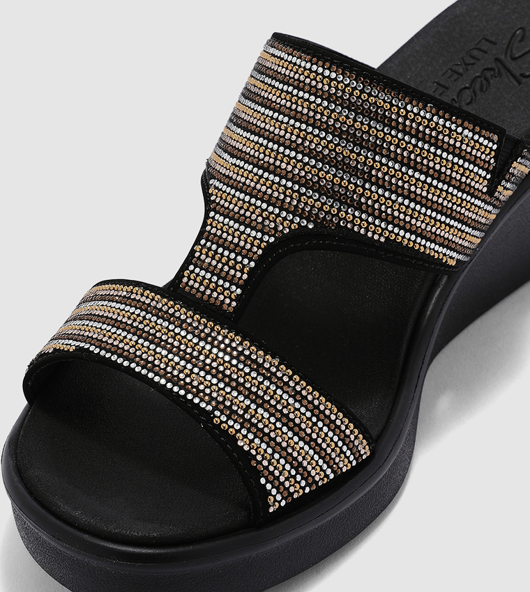 Skechers sandals with discount bling