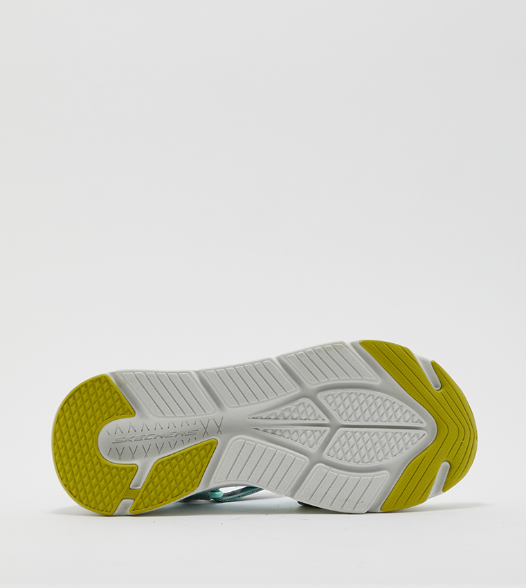 skechers max cushioning strappy printed slides