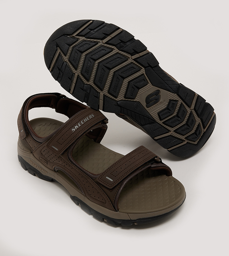 Logo Detail Open Toe Comfort Sandals