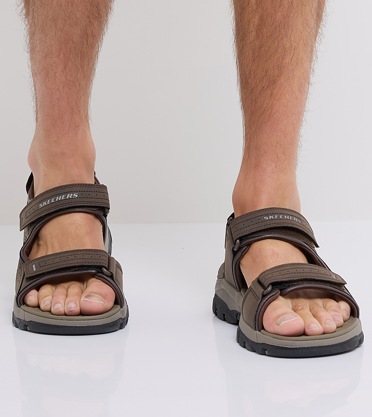 Logo Detail Open Toe Comfort Sandals