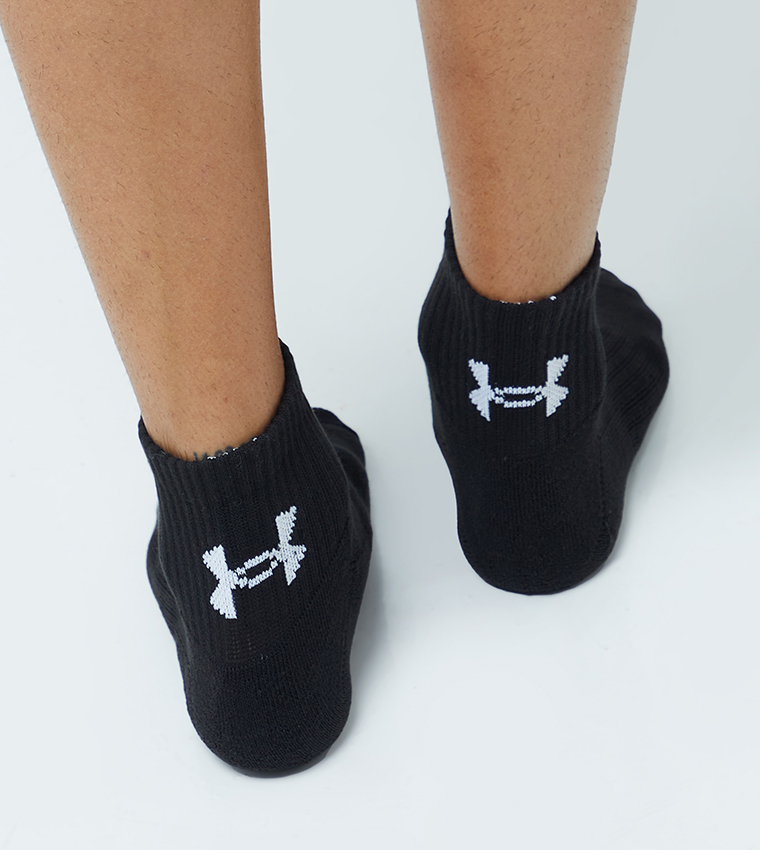 Buy Under Armour Core Qtr Sock 3Pk In Black 6thStreet UAE