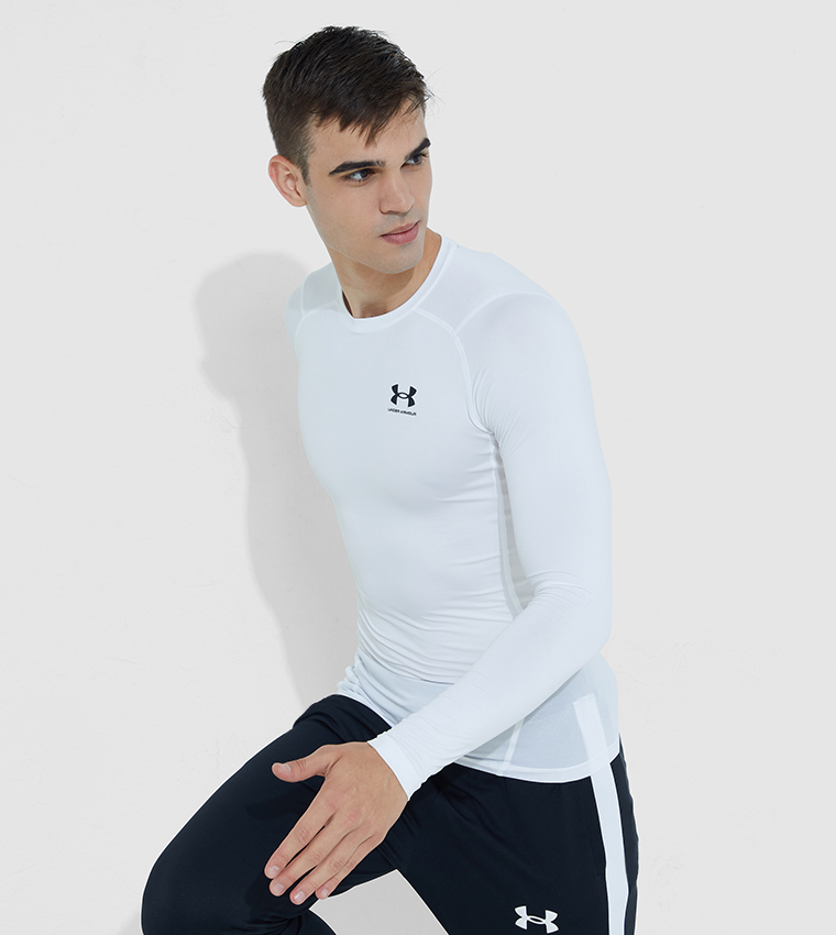 Buy Under Armour Heatgear Armour Compression T Shirt In White