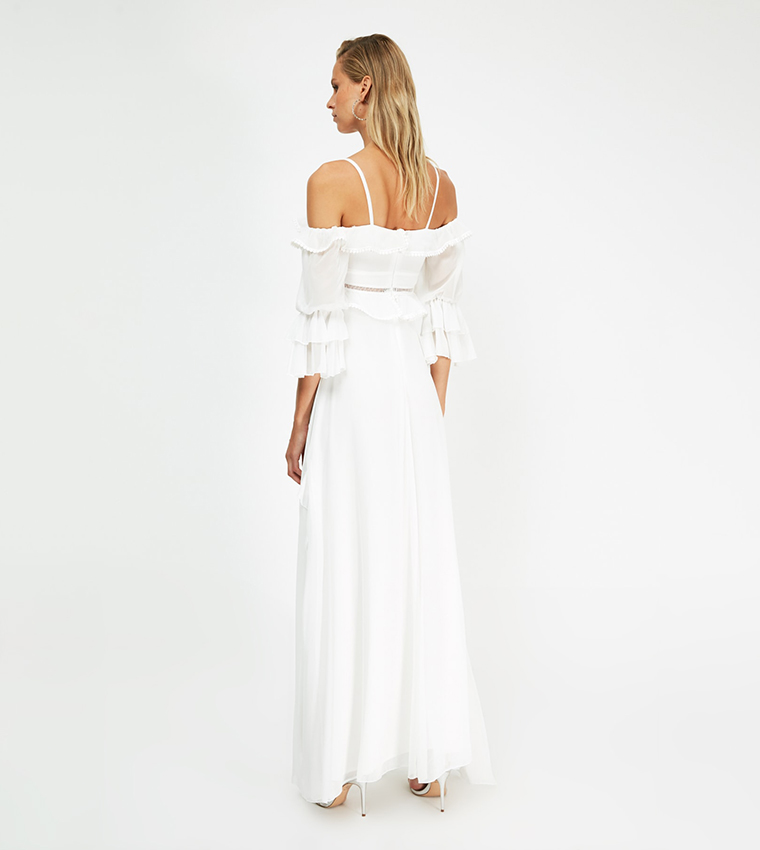 Ruffled Evening Maxi Dress